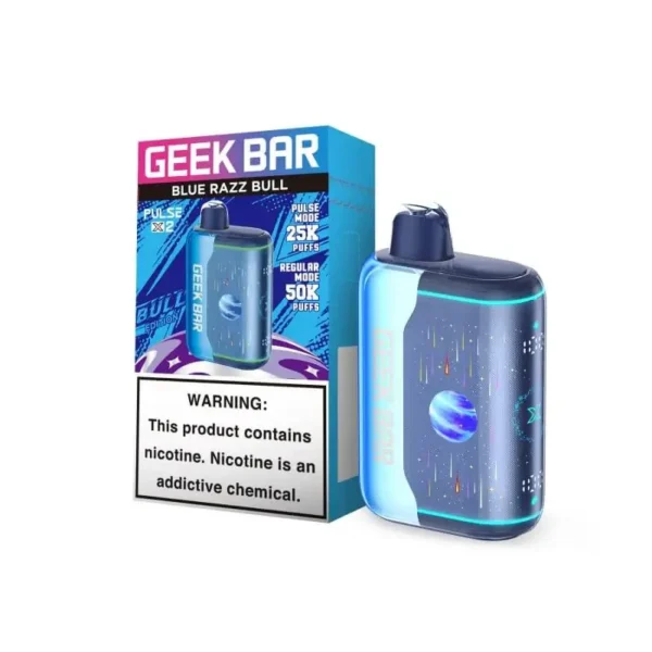 geekbarpulsex25000uae geek bar pulse x 2 50k blue razz bull