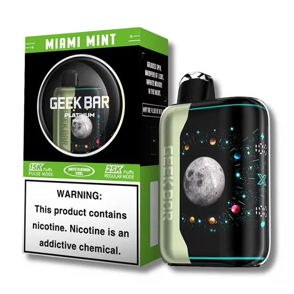 geekbarpulsex25000uae miami mint geek bar pulse x platinum edition 25k disposable 1