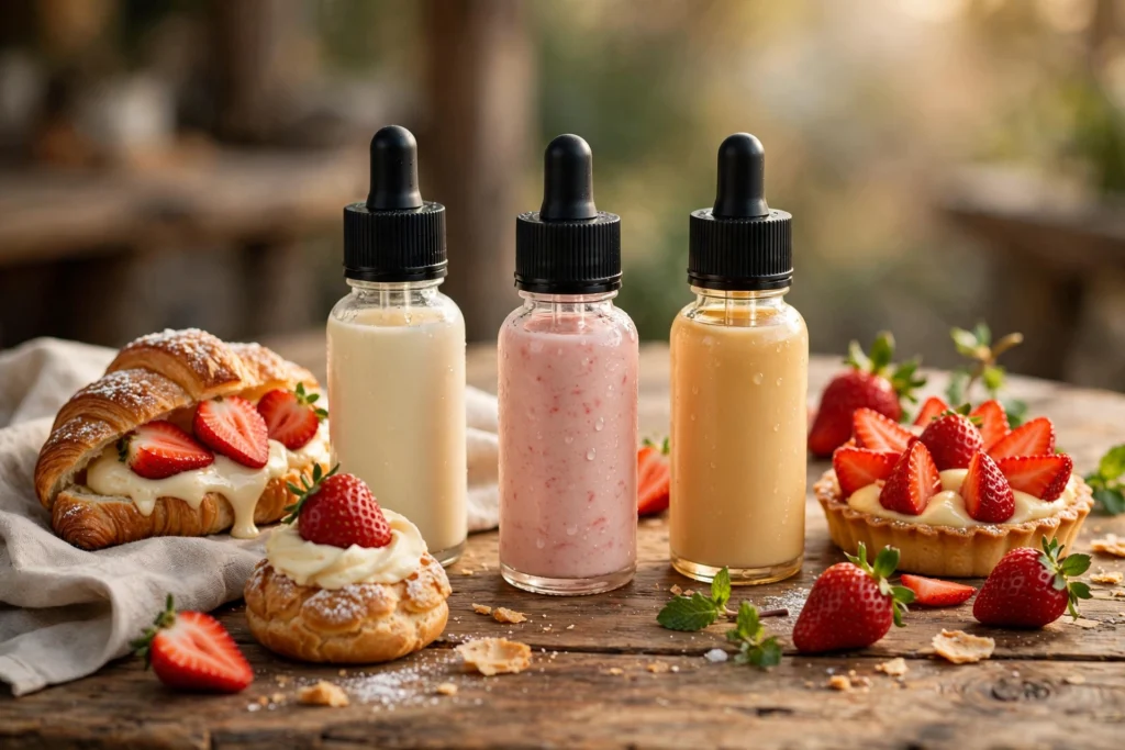 Suicide bunny review showcasing premium dessert e-liquid bottles