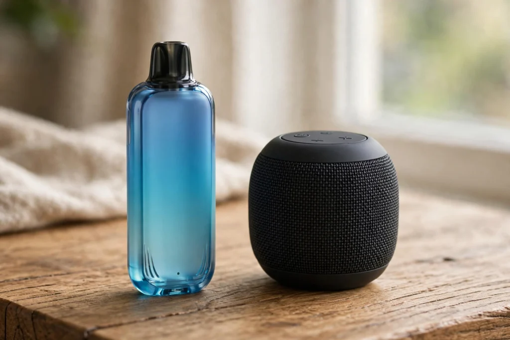 Disposable vape device with a Bluetooth speaker for this vape speaker combo guide