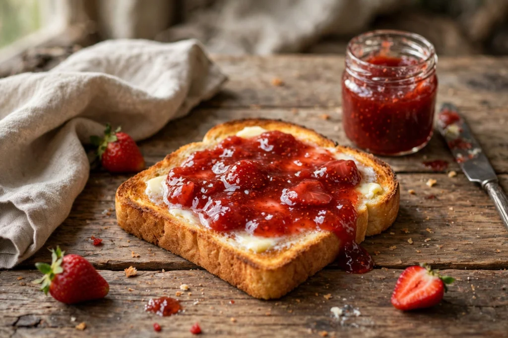 Jam monster vape breakfast theme with buttered toast and strawberry jam
