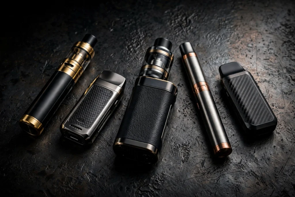 Premium vape device in an elegant still life for this premium vape culture USA guide