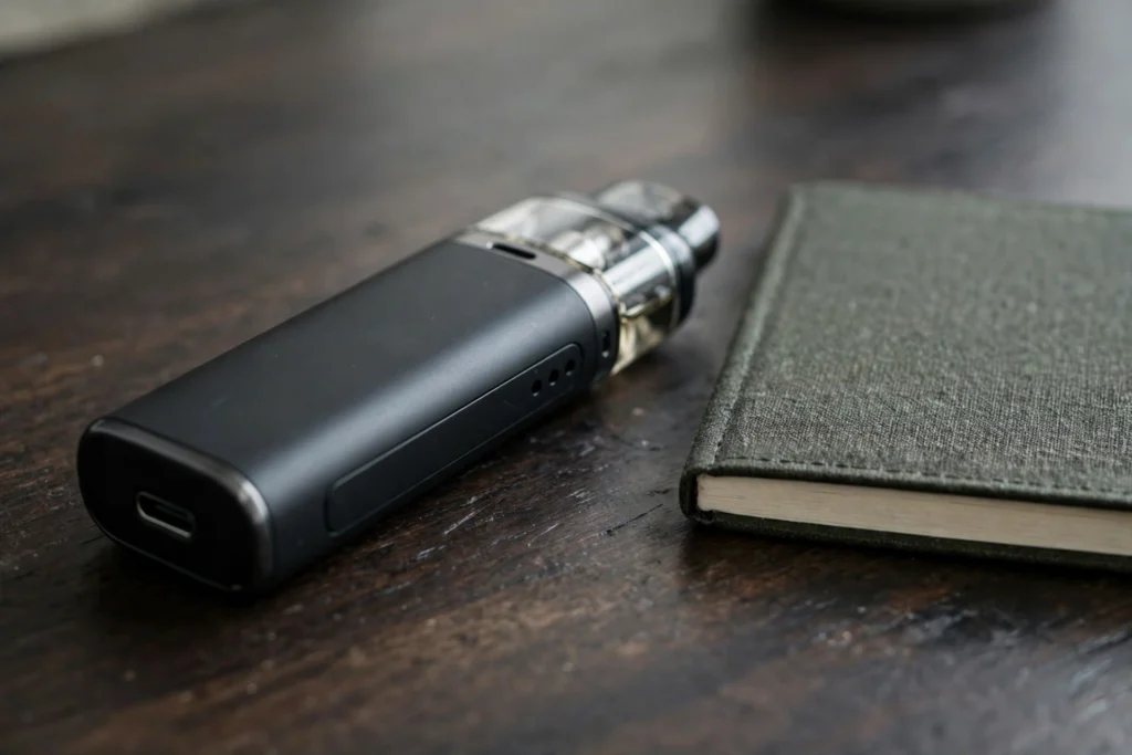 Sleek modern pod device on a desk illustrating this mag vape guide.