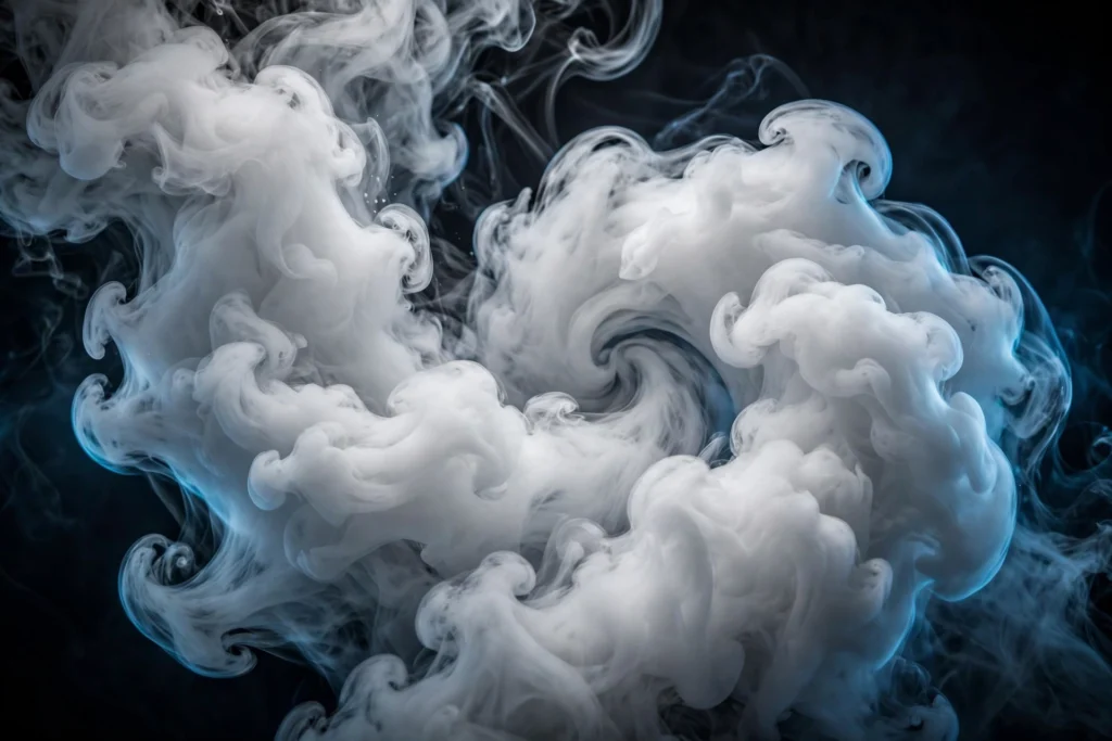 Thick vapor cloud swirling in soft light for this high vg vape juice usa guide