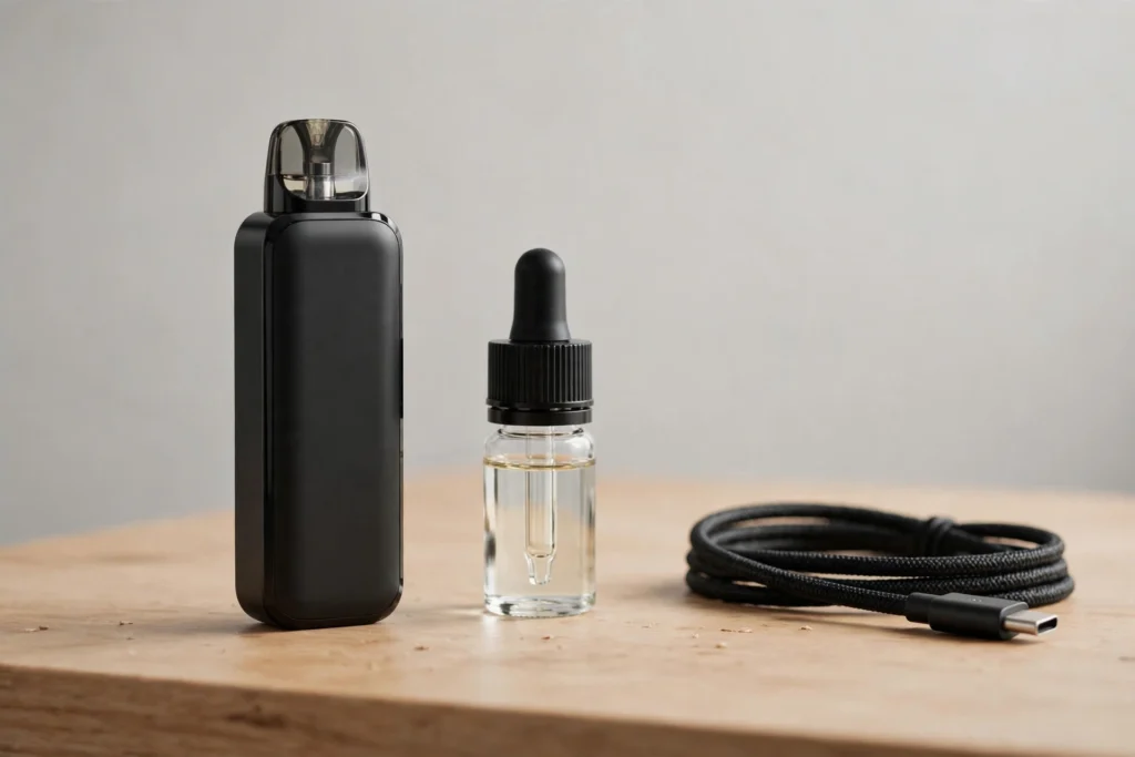 Smok novo 5 review showing the pod system device after long-term use