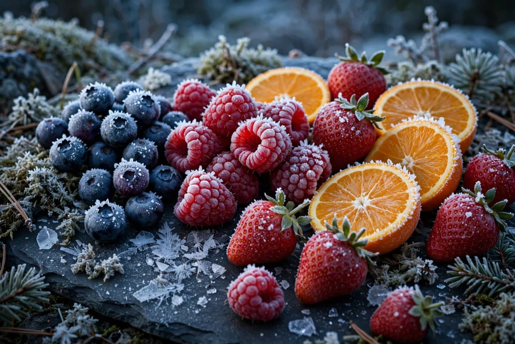 Frosted berries and orange slices for this pulse geek bar flavors upgrade guide