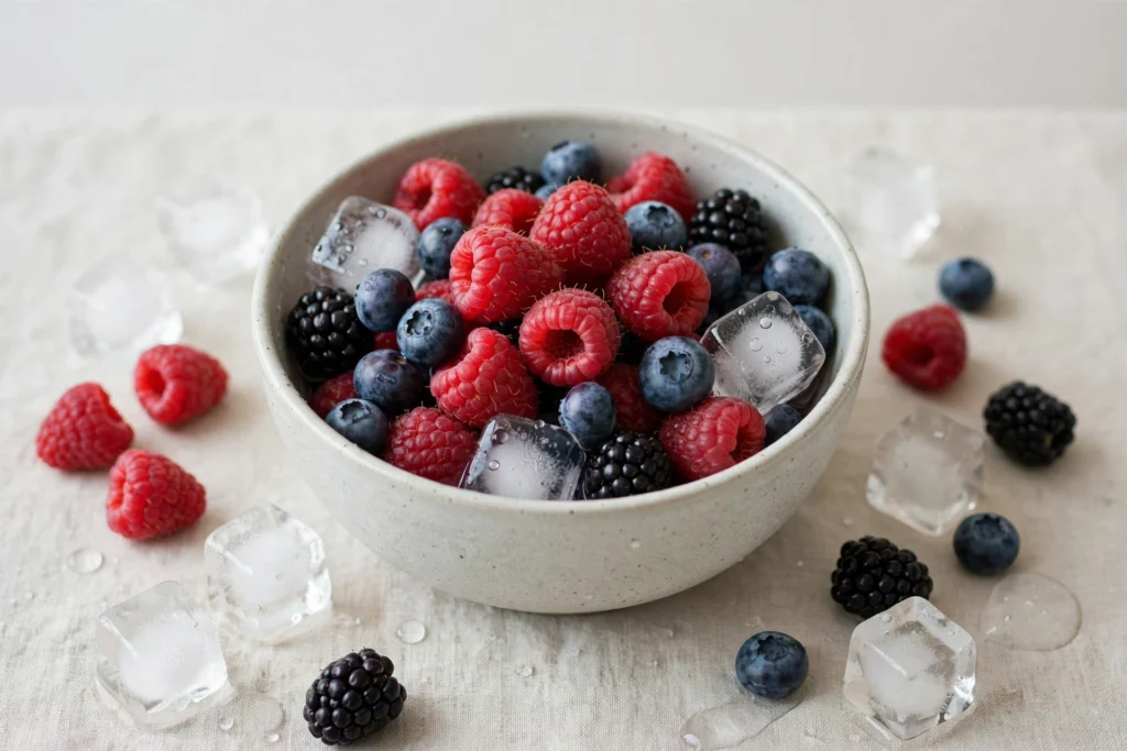 Razz bar flavors tasting guide with fresh raspberries and mixed berries